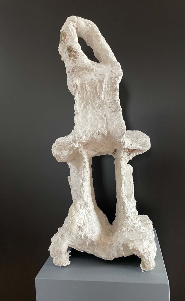 Skulptur Gips, Jutte, Karton